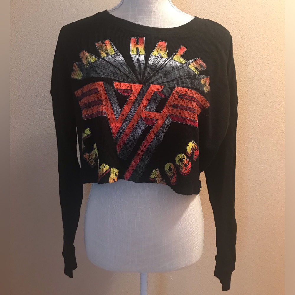 Forever 21 Black Van Halen Graphic Long Sleeve Tee